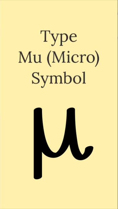 How to type micro (Mu) on PC and iPhone