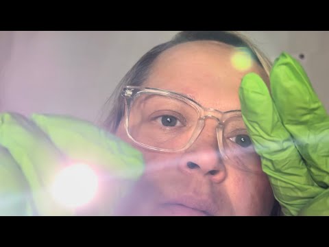 Relaxing Cranial Nerve Exam | Ear Whispering | Visual & Light Triggers | ASMR MEDICAL TINGLES