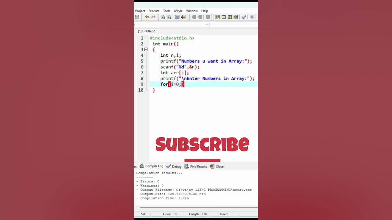 C Program to Print Array Elements#cprogramming #coding #technical# ...
