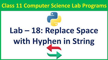 Python Program to Take in a String and Replace Every Blank Space with Hyphen | Vision Academy