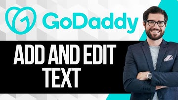 How to Add and Edit Text in Godaddy Website Builder