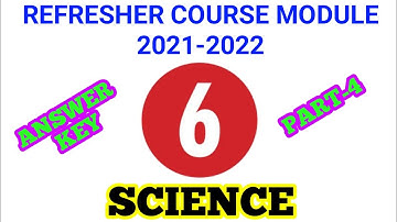 6th Standard Science Refresher Course Module Answer key Part-4