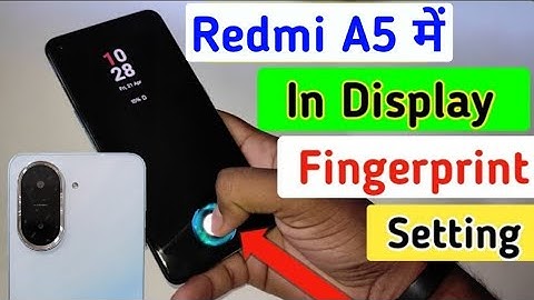 How to set display fingerprint lock in redmi a5 me/redmi a5 me screen lock fingerprint setting//