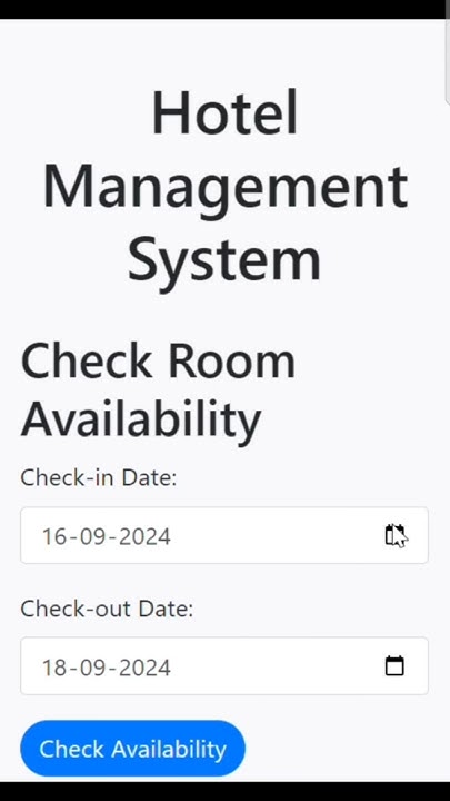 Hotel management system using html css bootstrap and javascript - YouTube