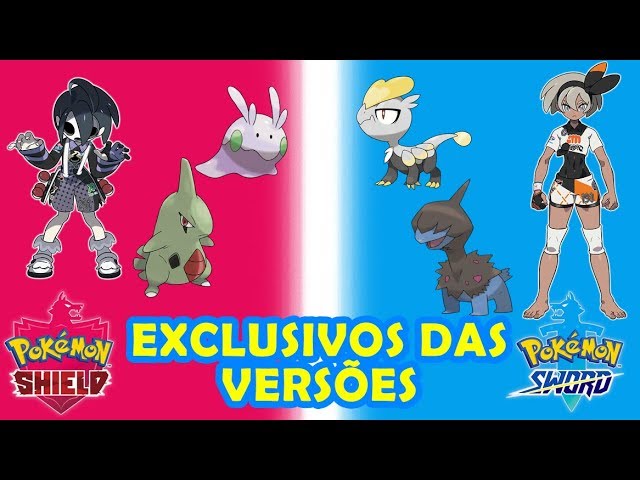 Pokémon Sword e Shield - Exclusivos Das Versões 