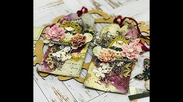 Step by Step tutorial -  Mixed Media Tags for 7dots studio