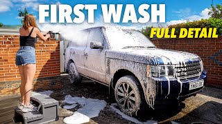 9 Hour Full DETAIL & DEEP CLEAN on my Range Rover! Removing 14 Years of Grime (Huge Transformation)