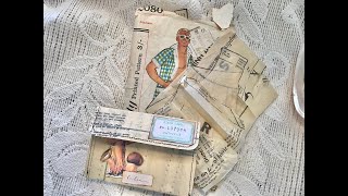 Using Up My Vintage Sewing Pattern Paper #1