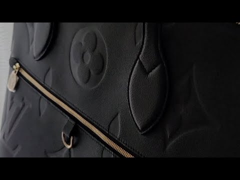 Louis Vuitton Onthego MM Leather Monogram Empreinte Black ref