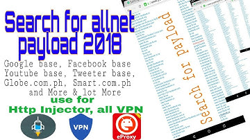How to Search Payload 2020 for all network, use for Injector and VPN