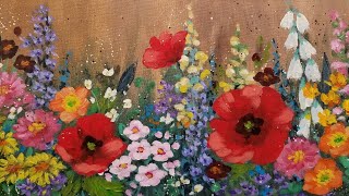 acrylic flowers flower painting paint easy garden step beginners paintings simple impressionist tutorial tutorials acrylics cotton watercolor abstract swab floral