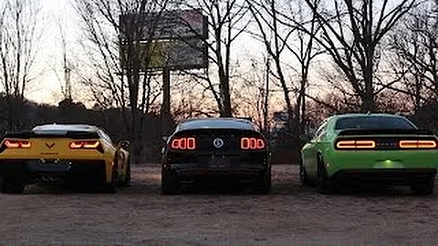 Rev-off! C7 Z06 vs Hellcat vs GT500