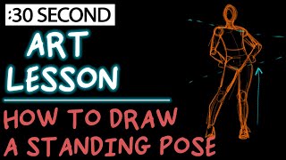 How to Draw a STANDING POSE for beginners - 30 SECOND ART LESSON by Brian Shearer 672 views 2 years ago 31 seconds