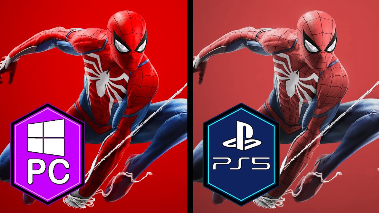 Spiderman PC Release Comparison 4K 60 FPS (PS4/PS5/PC) 