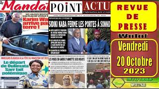 Revue de presse wolof du Vendredi 20 Octobre 2023 avec Mamadou Mouhamed NDIAYE | @mtdenws08