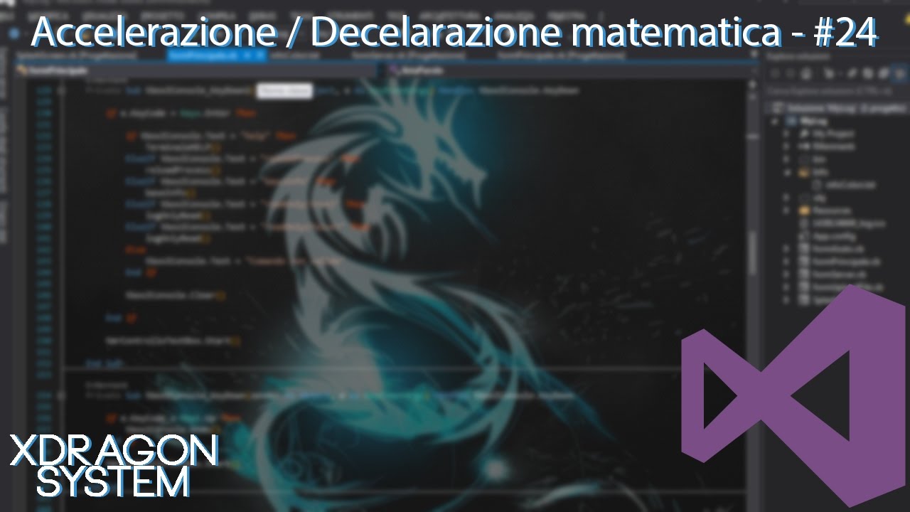 Visual Studio Tutorial - Accelerazione/ Decelerazione matematica - #24 ...