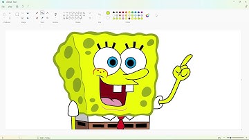 How to draw SpongeBob SquarePants using MS Paint | How to draw on your computer