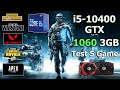 i5-10400+MSI Gaming X GTX1060 3GB Test 5 Game Framerate Test