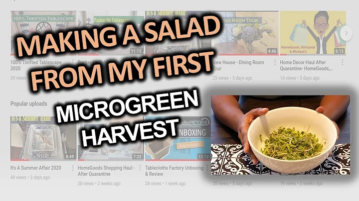 Making a Salad From My First Microgreen Harvest
