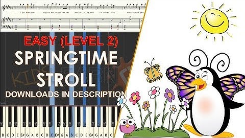 How to play Springtime Stroll easy LEVEL 2 cover tutorial for kids