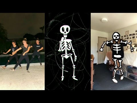spooky, scary skeletons dance Tik Tok 2019