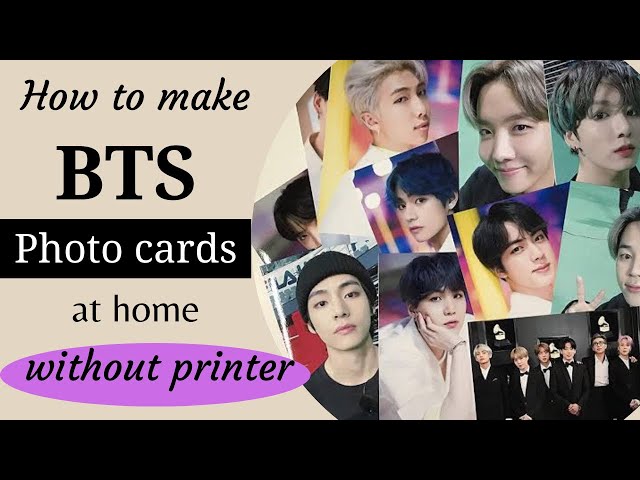 BTS Photo cards without printer 💜✨ / how to make BTS photocards