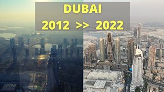 Dubai view changes over the last decade. Дубай - изменения за последние 10 лет, с 2012 по 2022