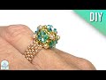 Beaded Ring Tutorial: How To Make a Mini Treasure Box With Seed Beads, Crystals and Pearls