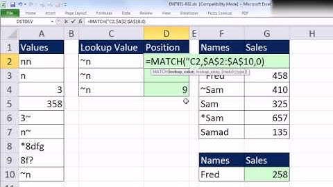 Excel Magic Trick 931: VLOOKUP & MATCH: Lookup Values With Special Characters Such As ~ * ?