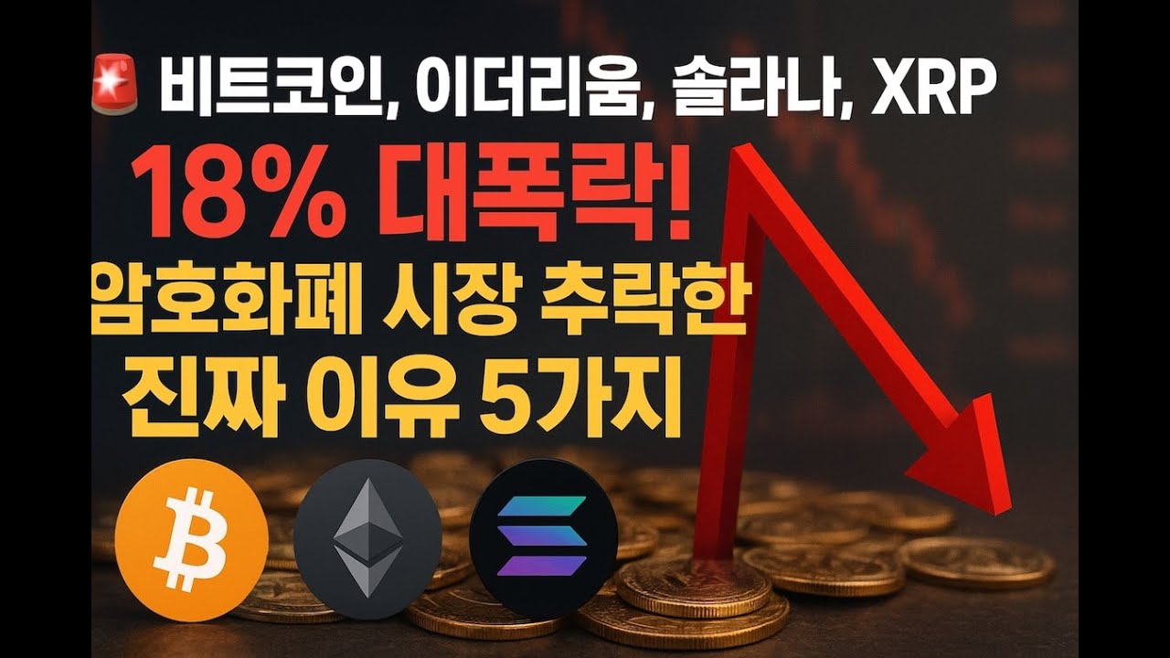 [🚨 충격분석] 비트코인,이더리움,솔라나, XRP 대폭락! 암호화폐 시장 추락한 진짜 이유 5가지 #암호화폐폭락 #가상자산
