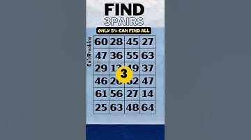 Find 3pairs, only 5% can find all, helpful to prevent dementia. #quiz, #puzzle