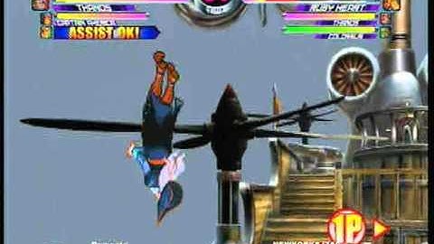 MvC2 Online (360): Brett (Cha/CapAm/Tha) vs Josh 360 (Ruby/Tha/Col) 1 .:11.9.10:.