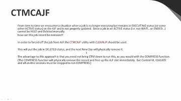 Eliminar un job que quedó bloqueado en ejecución en el AJF (z/OS)