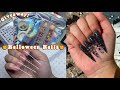 GLITTER STILETTO HALLOWEEN NAILS🖤 TRYING MAKARTT HALLOWEEN BOX + GIVEAWAY! Nail Tutorial