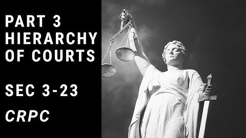 CrPC! Part 3 ! Hierarchy of Criminal Courts! Sec 3-23! LLB,NET , JUDICIARY