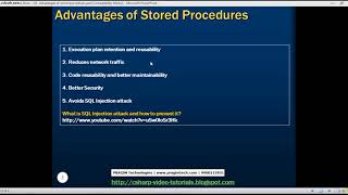 Part 21 Advantages of stored procedures