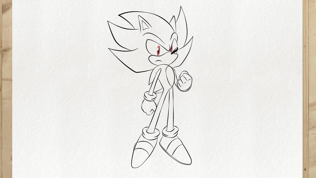 How to draw SUPER SONIC the Hedgehog step by step, VERY EASY for ...
