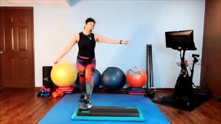 STEP AEROBICS Free Video-Moderate/Advanced-32-count Choreography-Great Music & Energy – Step 63