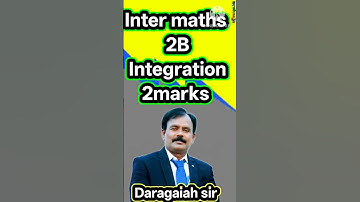 Inter maths 2B Integration 2marks