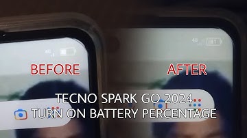Tecno Spark Go 2024 Turn On Battery Percentage