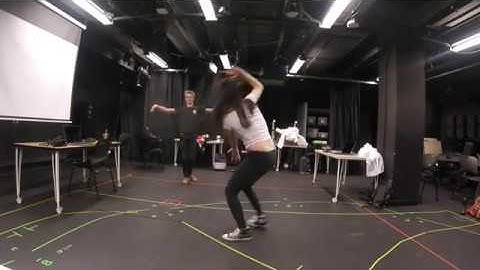 [Kinect/Max msp] Body-controlled-sound Interactive Dance Piece Rehearsal
