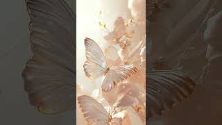 The soft peach gold color butterfly #samsunggalaxy #samsungtheme #galaxytheme #livewallpaper screenshot 4