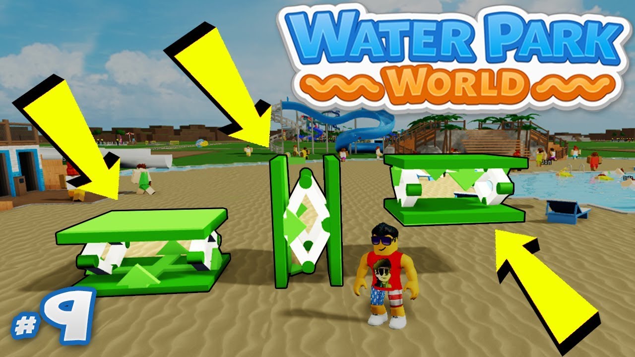 Water Park World 9 Playing With Springs Roblox Water Park World Youtube - loop slides roblox