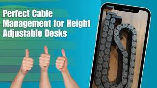 Perfect Cable Management for Adjustable Desks - PivyCord-Vez Flex Chain Raceway
