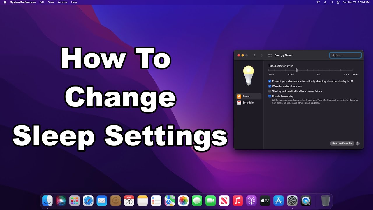 How To Change Settings On Mac, Including How Setup Sleep Schedule | Quick & Easy Guide - YouTube