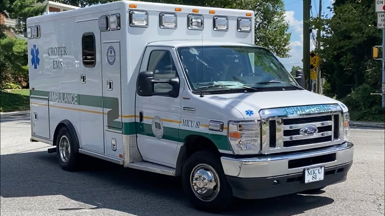 Crozer EMS MICU 131/MICU 81 Responding (Reduced Speed) 8-18-22 - YouTube