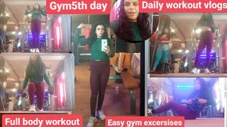 full body workout||easy gym excersises| daily workout vlogs| gym5th day|@shaboojustexplain210