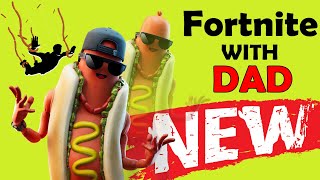 FORTNITE Match featuring *DAD* as Hot Dog Skin (THE BRAT!)