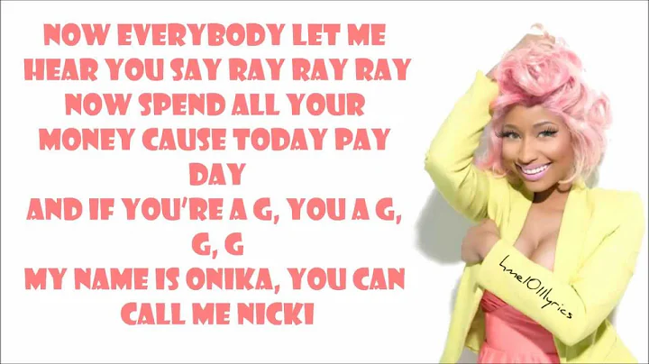 Nicki Minaj - Starships Lyrics Video