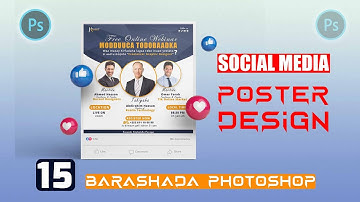 PHOTOSHOP LESSON 15 : || Social Media Poster Design || Cashirka 15aad ee Barashada Adobe Photoshop